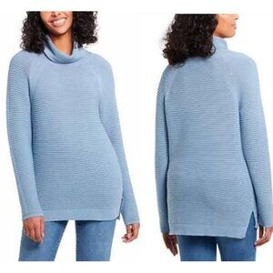 Kenneth Cole Reaction Sweater Light Blue Knit Cowl Neck Women's Size XXL